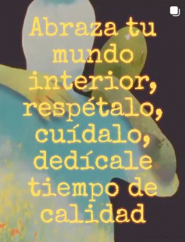 Publicación: abraza tu mundo interior, respétalo, cuídalo